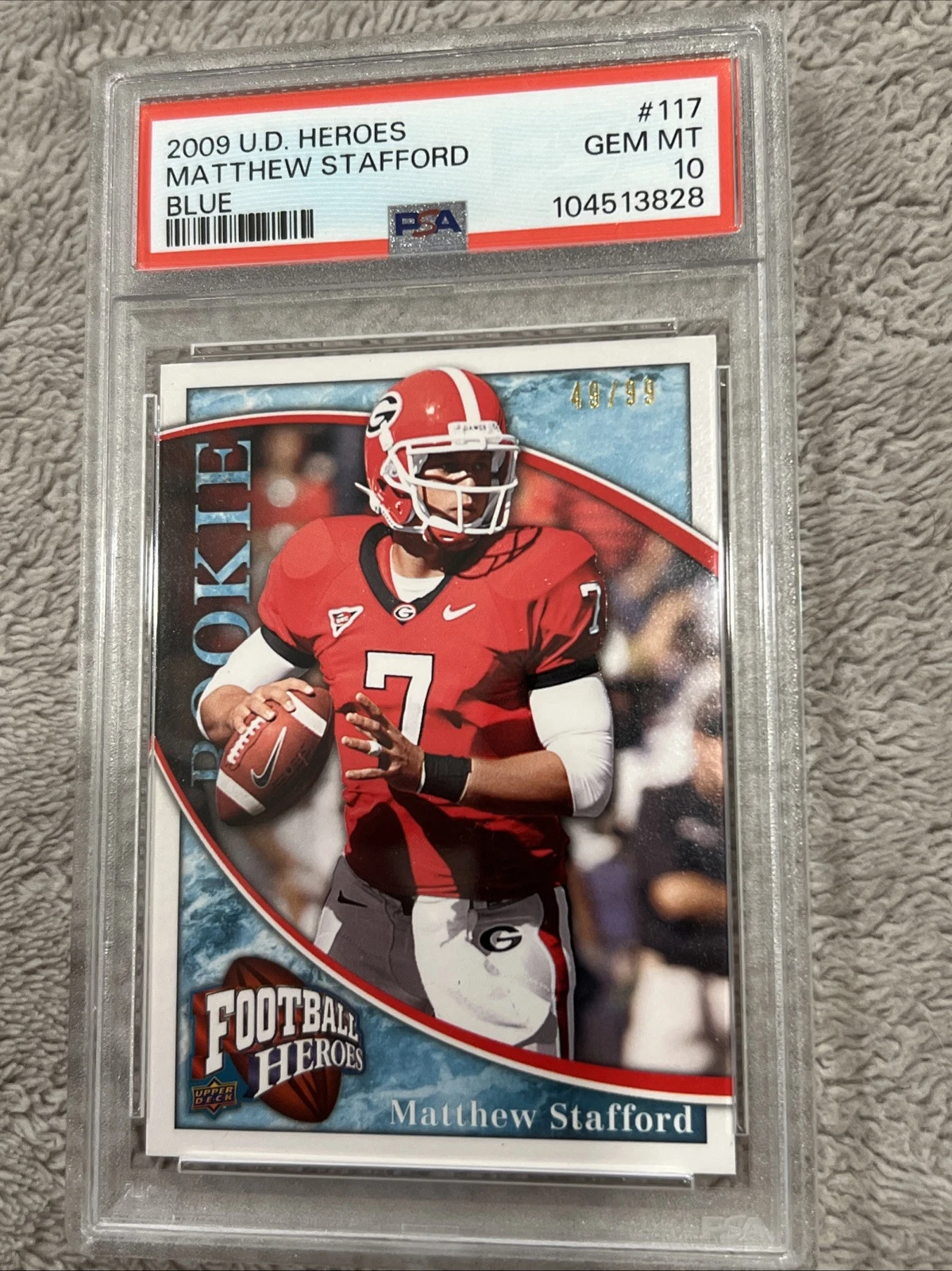 Matthew Stafford Upper Deck Heroes #117 Blue