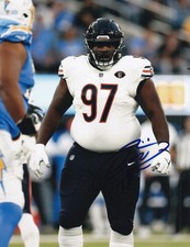 ANDREW BILLINGS signed (2025 CHICAGO BEARS) auto football 8X10 photo W/COA #3
