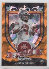 2021 Panini Prizm Draft Picks Crusade Orange Ice Prizm Justin Fields #163 0a9a