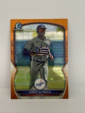 2023 Bowman MEGA BOX CHROME ORANGE REFRACTOR JOSUE DE PAULA /25 Dodgers