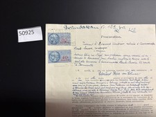 Francja ZNAKI SKARBOWE ZNACZKI POCZTOWE na DOKUMENCIE (50925