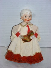 VINTAGE HOLT HOWARD CHOIR GIRL CERAMIC AND CARDBOARD 1950’s