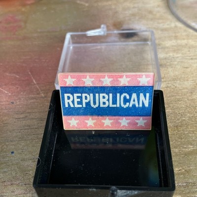 Republican Party Pinback Button Elephant Design with Vote Slogan Politics