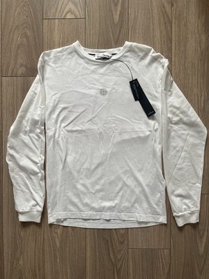 Stone Island Langarm-T-Shirt - Herren Medium - weiß £150 UVP NEU MIT ETIKETT
