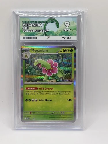 Meganium - MEP 001  Mega Evolutions Stamped Black Star Promo Pokemon Ace 9 Auc