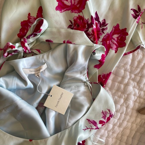 NWT Favorite Daughter The Sunroof Dress Summer Peony Green Pink Maxi Size 4 Sexy - Picture 18 of 22