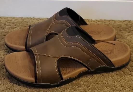 Mens Hammerhead Cape Fear Faux Leather Slide Sandals Size 8  display picture 2