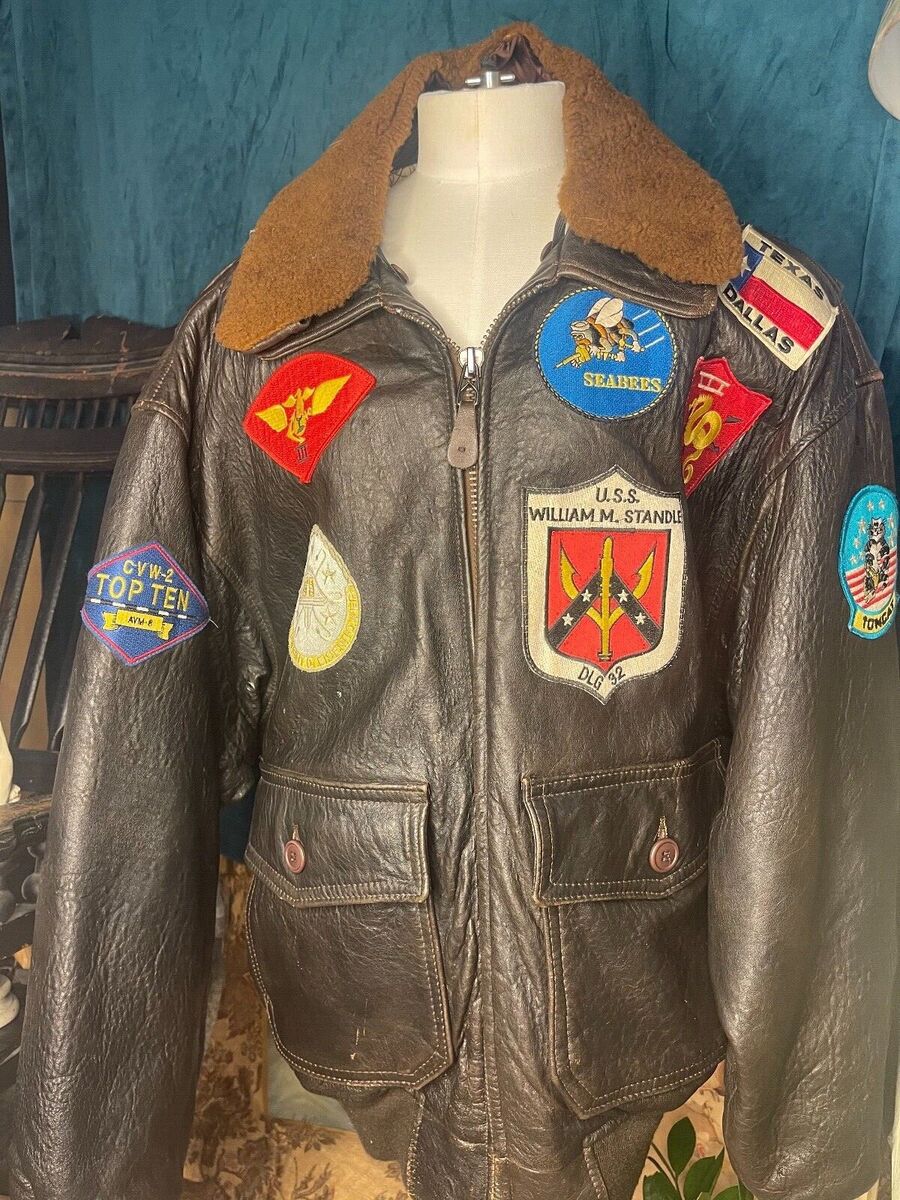 Vintage Avirex Top Gun Leather Flight Jacket 2XL | eBay Vintage Avirex Top Gun Leather Flight Jacket 2XL | eBay