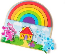 Melissa & Doug Blue's Clues & You Wooden Rainbow Stacking Puzzle - 9 Pieces