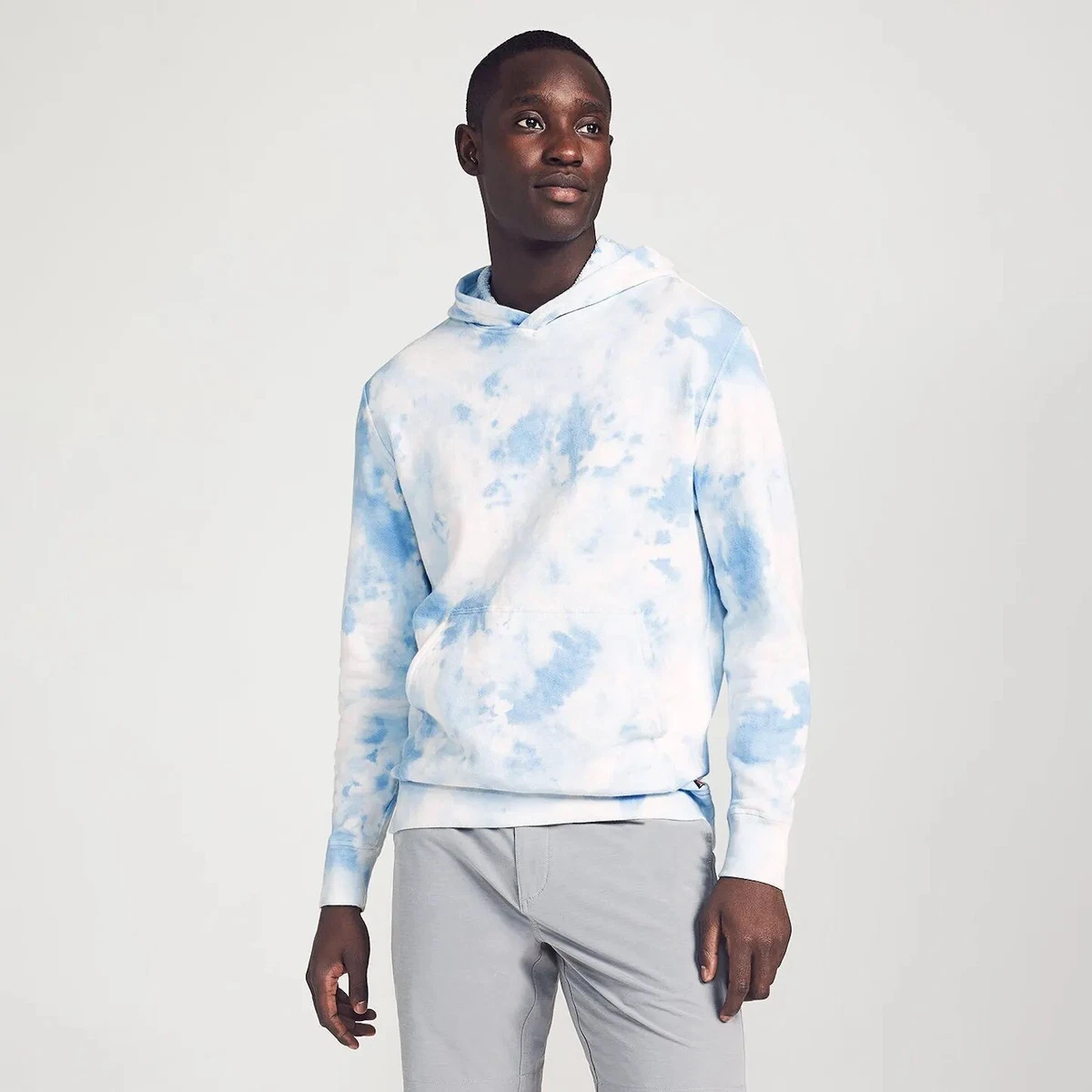 FAHERTY Tie Dye Hoodie Sweatshirt in Pacific Mist Size Small Mens