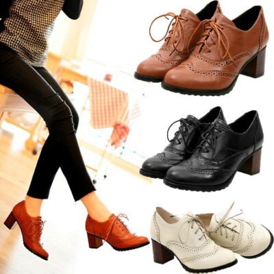 block heel brogues ladies