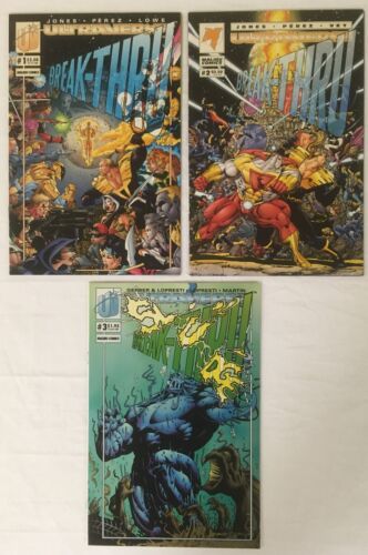 Ultraverse: Break-Thru comic Run issues # 1 2 3 , 1993 Malibu Comics, NM 9.4 - Picture 1 of 3