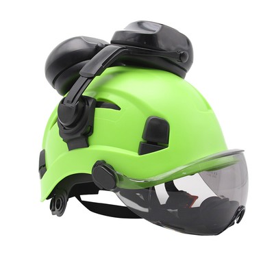 Hard Hat with Visor+Earmuffs Safety Helmet Construction Hard Hats with Goggles
