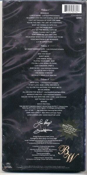 Barry White ‎ - Just For You - 4-CD-Box - Limited Edition with Bonus Disc - 2000 - Bild 2 von 2