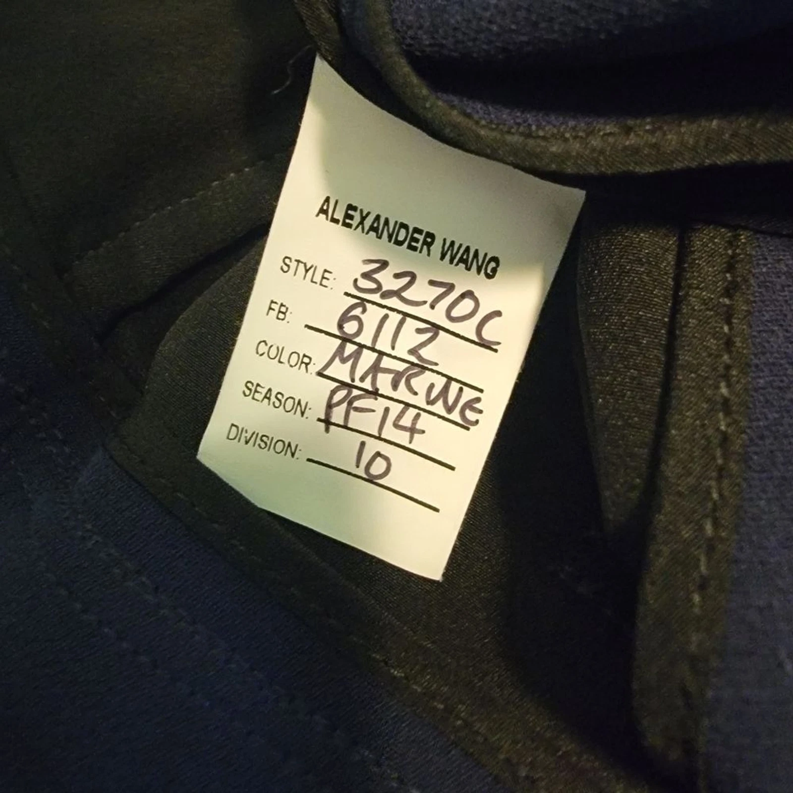 Alexander Wang Sample pantalone lana blu gamba sottile leggero