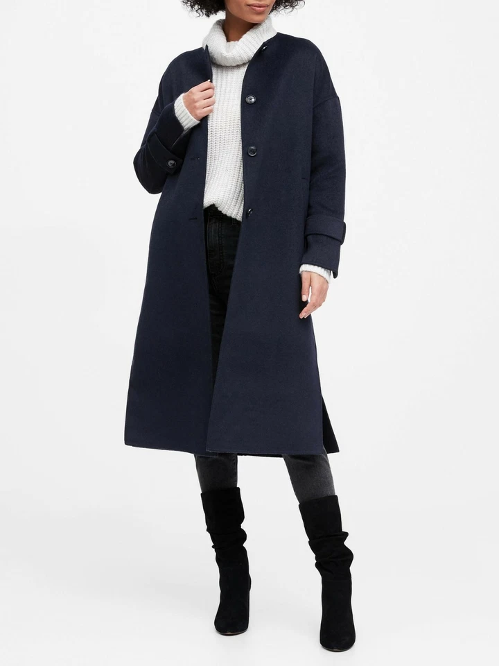 Abrigo Top de Doble Cara Sin Forro Exclusivo de Banana Republic TALLA M #526409 T1