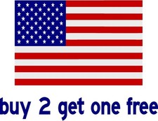American Flag Sticker Bumper Sticker - USA - Patriot 4" x 6" - GoGoStickers