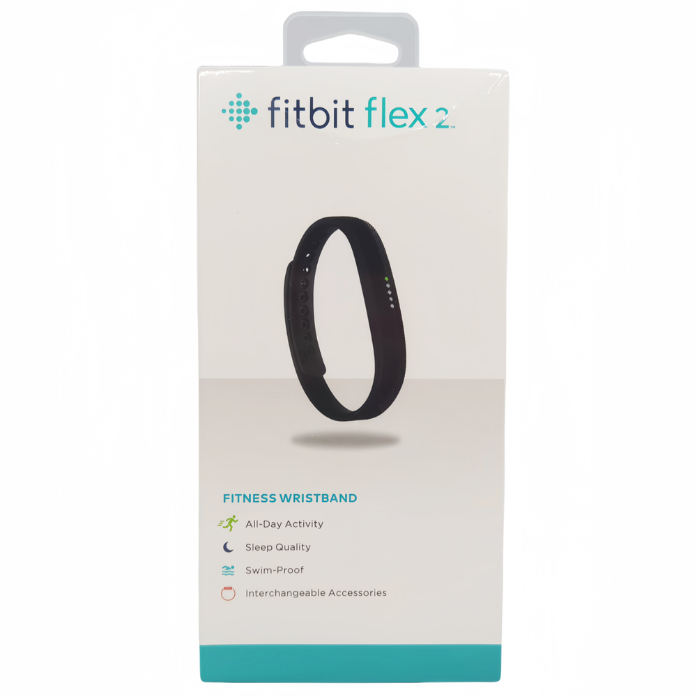 NEW Fitbit Flex 2 Health Activity Sleep Tracker Sports S & L Band Black
