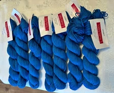 Valley Yarns Leverett Pima Cotton/Linen Yarn 7 Skeins Color #13 French Blue
