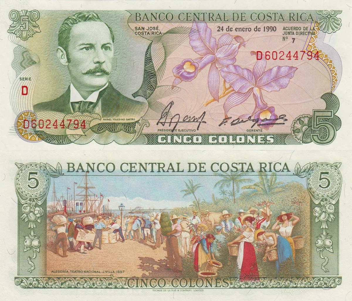 Costa Rican Paper Money 1990 for sale | eBay