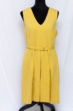 Banana Republic Yellow Belted Dress Sz 14
