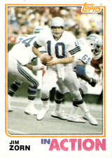 1982 Topps In Action - #256 Jim Zorn Seahawks