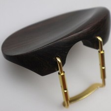 New 4/4 Violin Chin Rest Center Type with Clip/Bracket/Screw Ebony