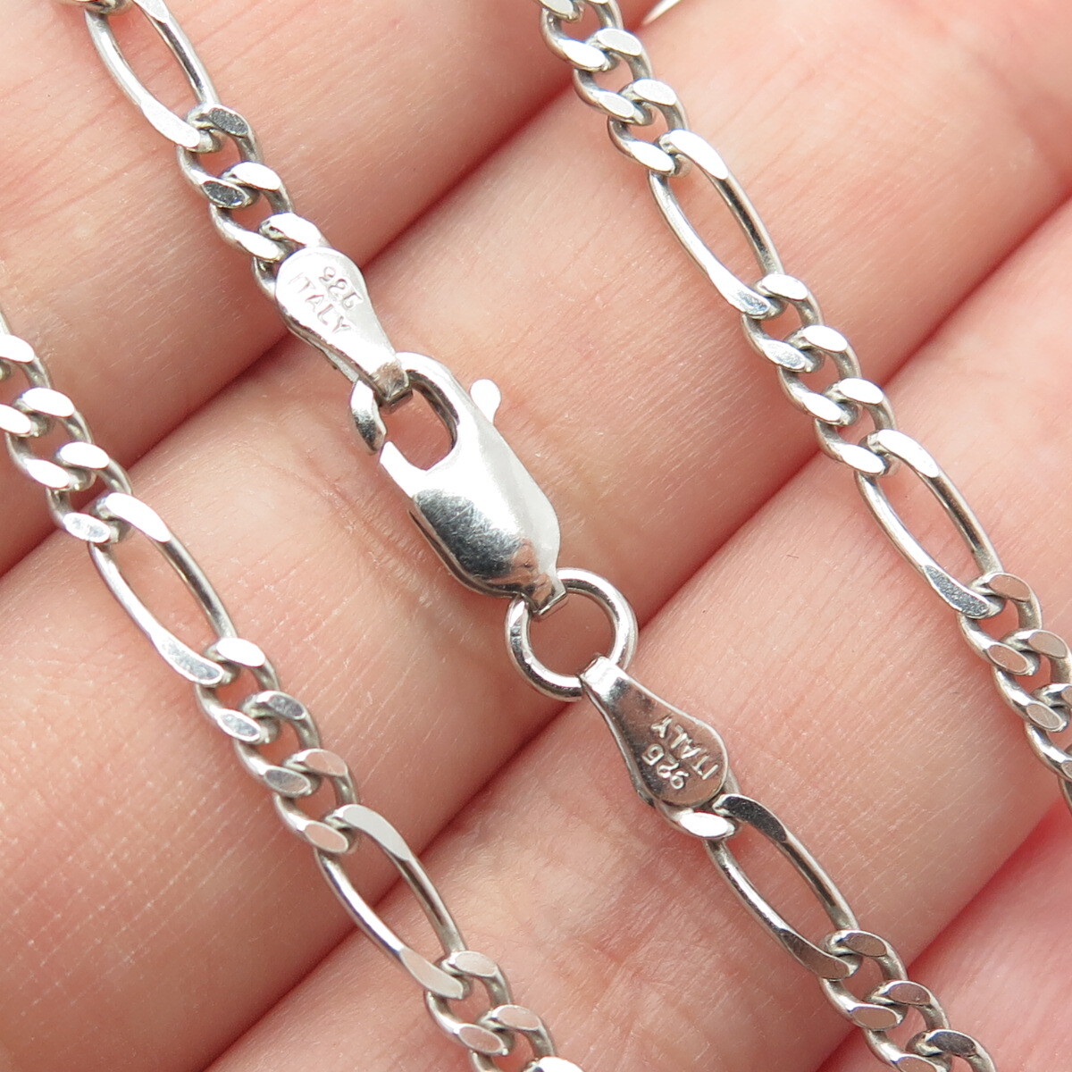 KARIZIA SPA KA-1772 925 Sterling Silver Italy Figaro Chain