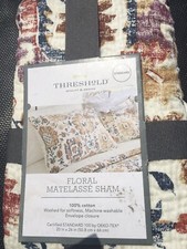 Threshold THICK Cotton Pillowcase Sham NEW with Tags