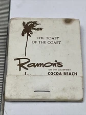 Vintage Matchbook  Ramon’s  The Toast Of The Coast  Cocoa Beach, FL  gmg  Foxing