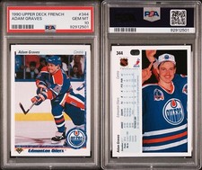 1990 Upper Deck French #344 Adam Graves  Rookie RC PSA 10 GEM MINT