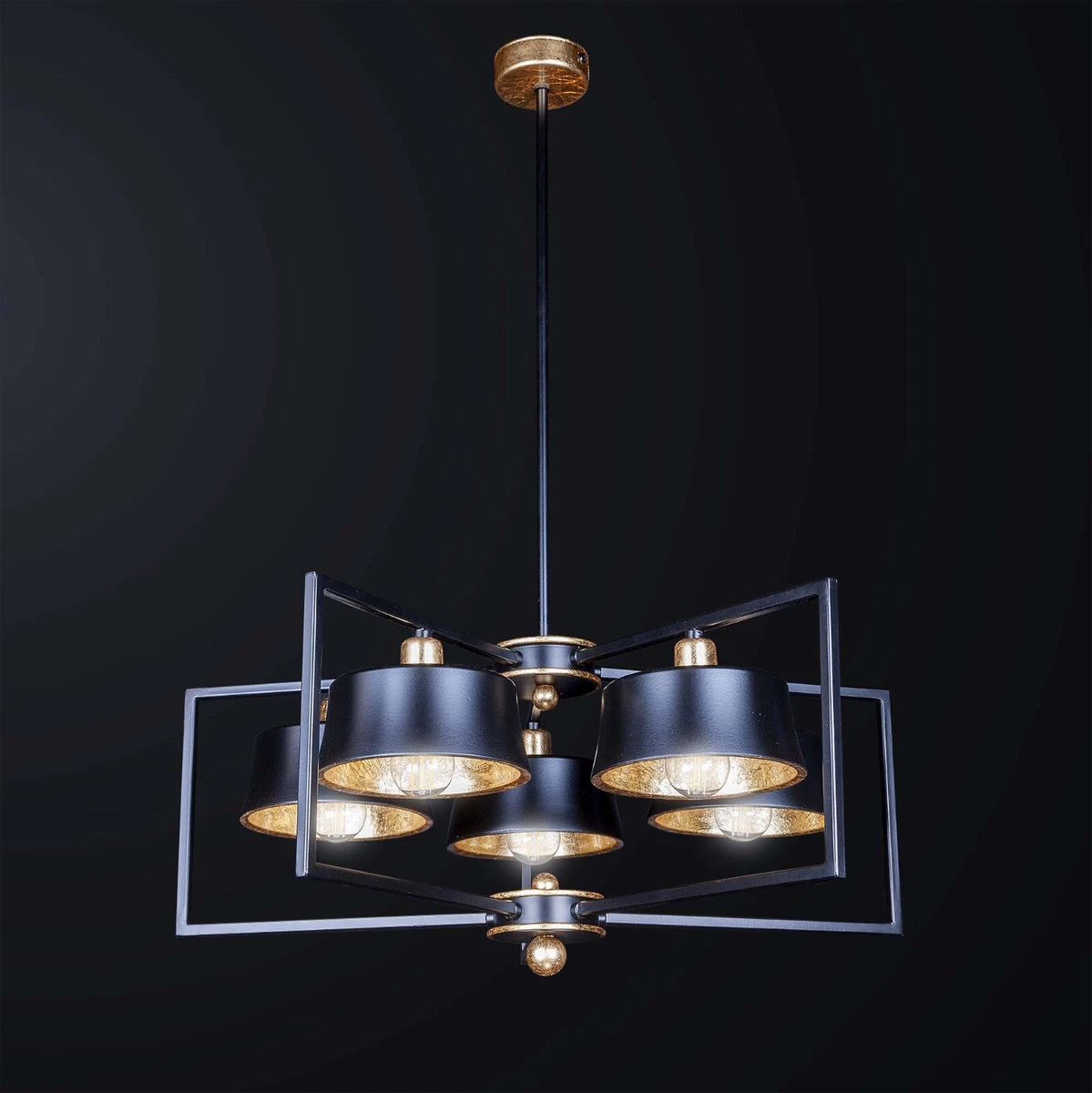 Black cheap leaf chandelier