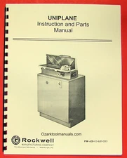 ROCKWELL Uniplane Owners Instruction & Parts Manual 0622