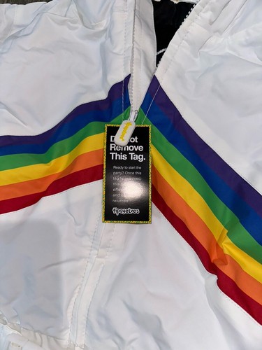NWT Girls Medium Tipsy Elves Sunrise Rainbow White Shredder Snow Ski Suit - Picture 9 of 23