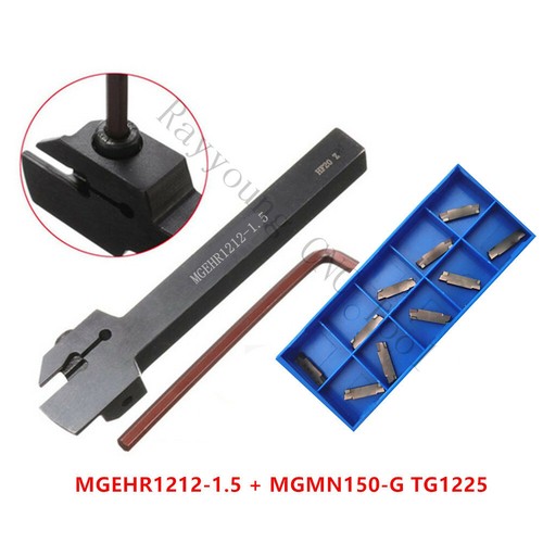 Inserto in carburo CNC 10P MGMN150-G TG1225 +1P portautensili scanalati MGEHR1212-1,5 - Foto 3 di 5