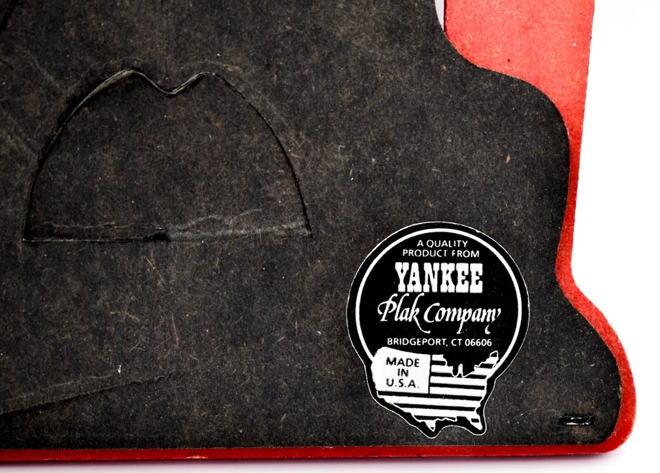 Marco de fotos de taller de Papá Noel, madera, rojo, reno, buzón, nieve, se adapta a foto 3"x4" 1987 Foto 3 de 3