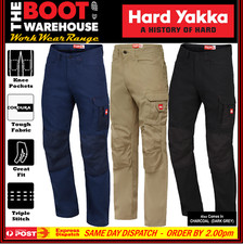Hard Yakka Y02202 LEGENDS Cargo Work Pants Heavy Duty, All Sizes, 100% Cotton!