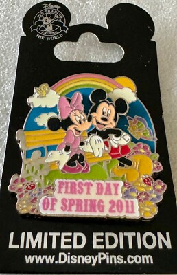 Disney Pin 83074 First Day of Spring 2011 Mickey & Minnie Mouse Limited Edition