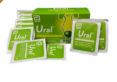 Ural Abbott Urine Effervescent Granules Alkalinizer Free Shipping 2 Boxes