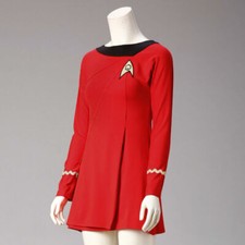 Cosplay TOS Female Duty Uniforms The Original Series Blue Gold Red Dress Costume