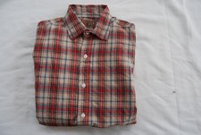 NWT Red Black Gray Tan Plaid VINTAGE RED Brand Buttonfront LS Shirt Small