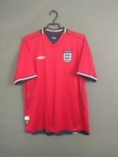 England Jersey 2002 2004 Away LARGE Shirt Soccer Football Umbro ig93