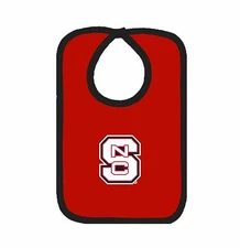 NC State Wolfpack Bib Newborn Baby 100% Cotton Zelcro Closure NEW