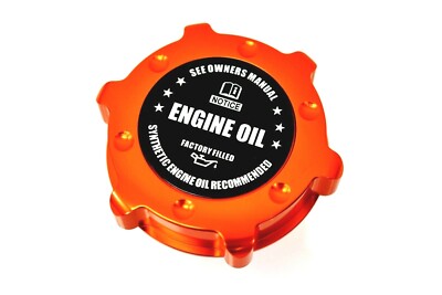 SYNTHETIC OIL ONLY ENGINE OIL CAP ORANGE FOR DODGE CHARGER CHALLENGER HELLCAT BK