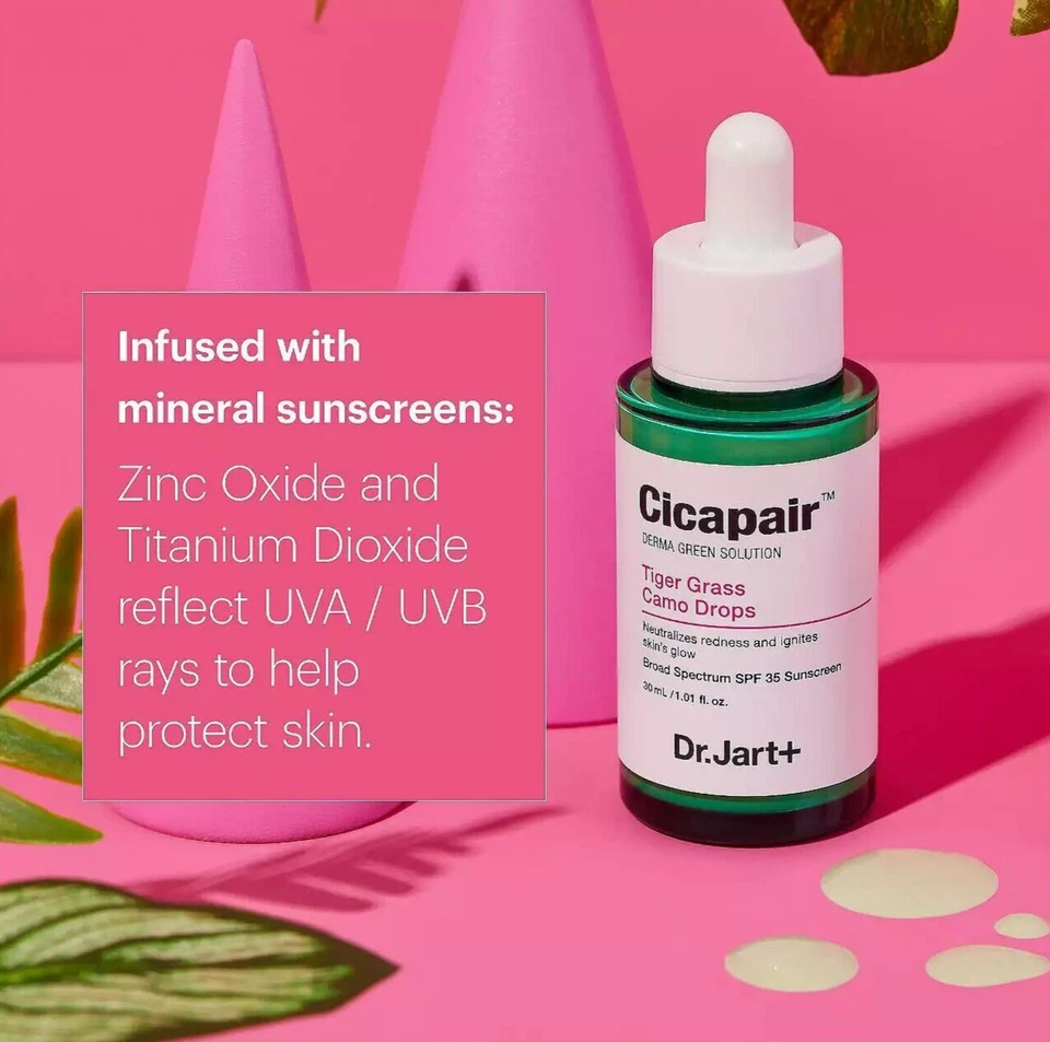 Suero corrector de color Dr.Jart+ Cicapair Tiger Grass camuflado FPS35 30 ml Foto 2 de 4