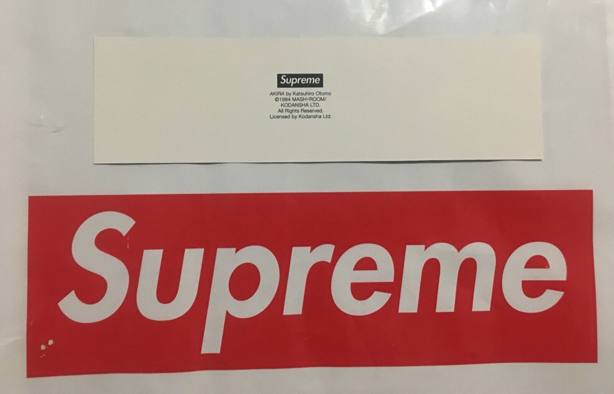 SUPREME FW17 AKIRA NEO TOKYO Box Logo Sticker Decal 100% DS Great