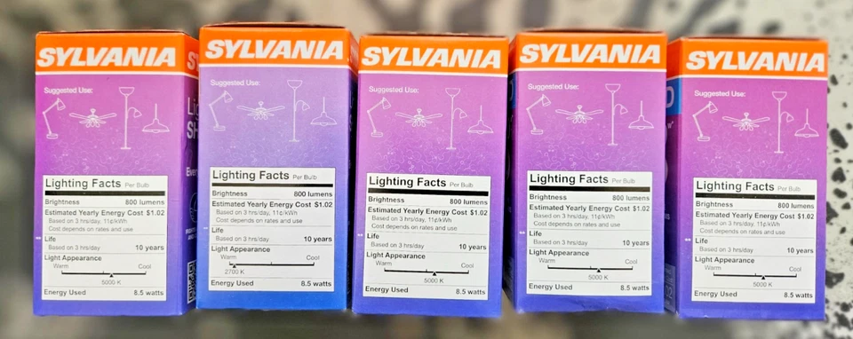 SYLVANIA 4 Pc LightSHIELD A19 Germicidal LED Light Bulb 8.5W=60W 5 Pack - Image 3 of 3