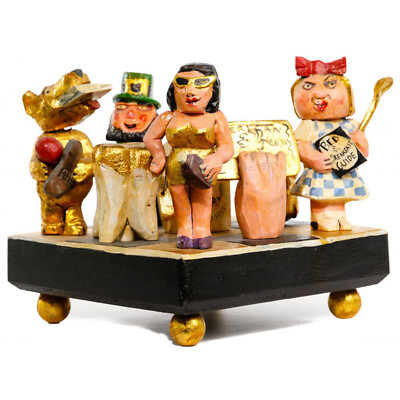 Connie (CAW) Roberts 'The Gold Game'/''Doctor Tic-Tac-Toe'' Wood Whistle Sculpture