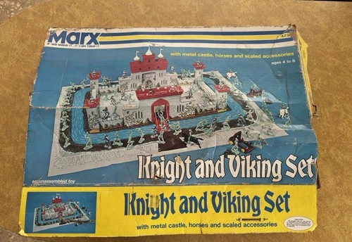Marx Knights And Vikings Playset In Box