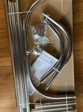 SHOWER ROD Hoop for Freestanding Bathtub Clawfoot Tubs Rustproof By ZENNA HOME